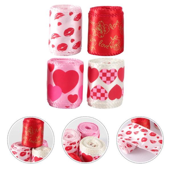 

storage bags 4 rolls valentine's day diy crafts gift wrapping ribbon decor packaging