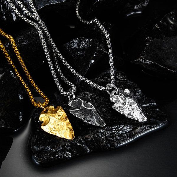 

necklaces mens fashion simple punk pendant stainless steel necklace jewelry on the neck hip hop statement gifts for man, Silver