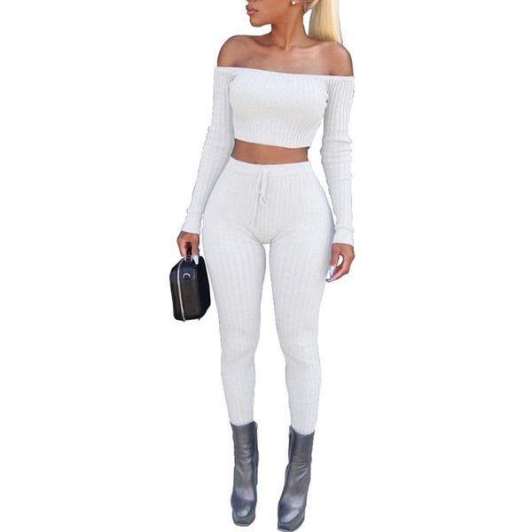 

two piece dress women fashion split 2 set casual bodycon outfit sportswear, White