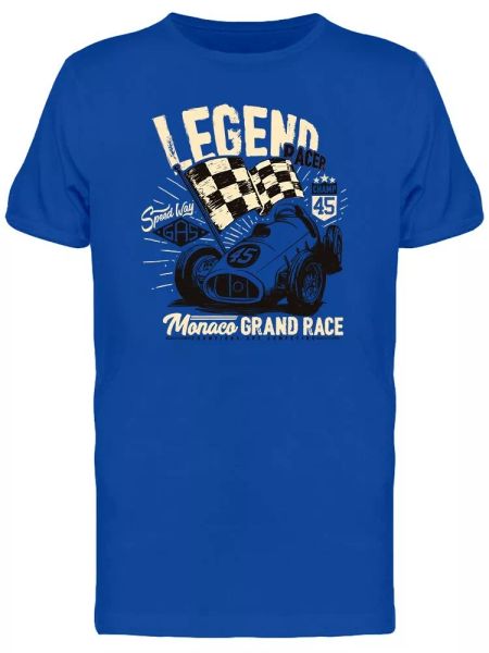 

monaco grand race graphic men's tee -image by shutterstock, White;black