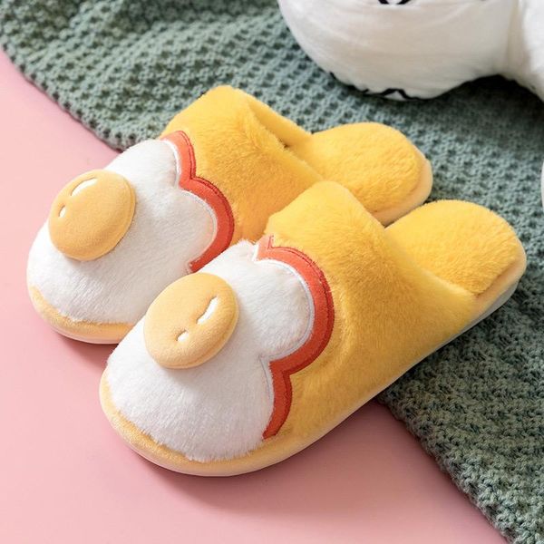 

winter women slippers home shoes asual ladies cute slip on plush warm woman indoor comfort platform female house slipper, Black