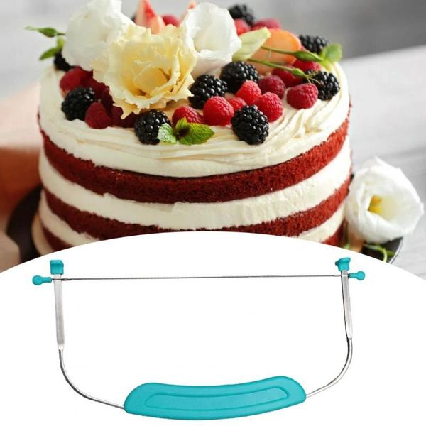 

baking & pastry tools 1 pc eco-friendly diy cake cutter adjustable non-slip stainless steel portable wire slicer cooking for kitchen