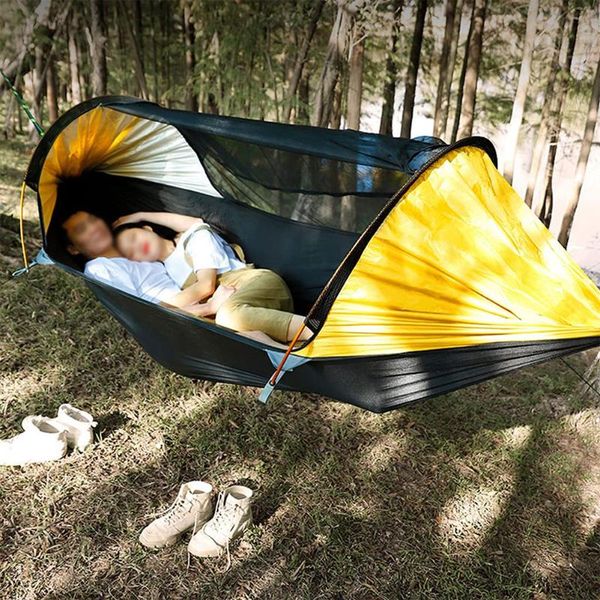 

tents and shelters camping hammock with mosquito net parachute bug carabiners portable multi use swing tent for hiking