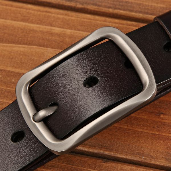 

new belt men's leather pin buckle leisure, Black;brown
