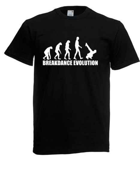 

mens t-shirt  breakdance evolution  size up to 5xl, White;black