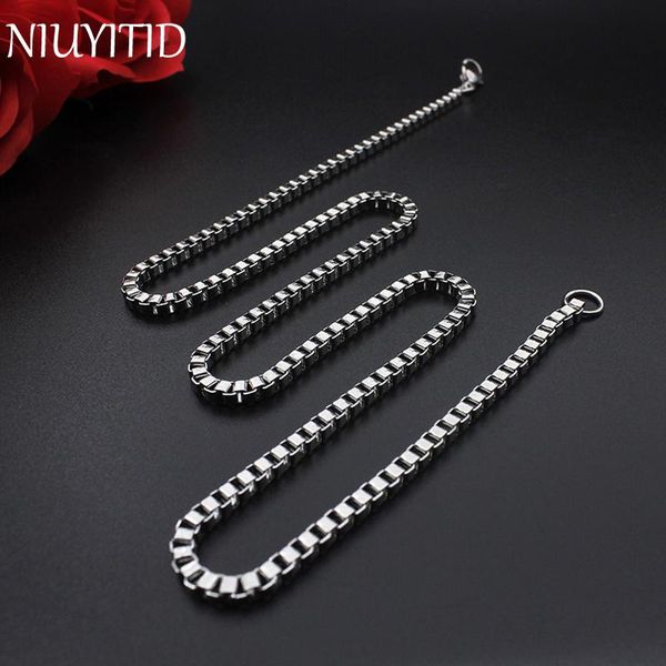 

wide 1.5/2.0/2.4/3.0mm men necklace chain fashion stainless steel silver color jewelry for male boy chokers, Golden;silver