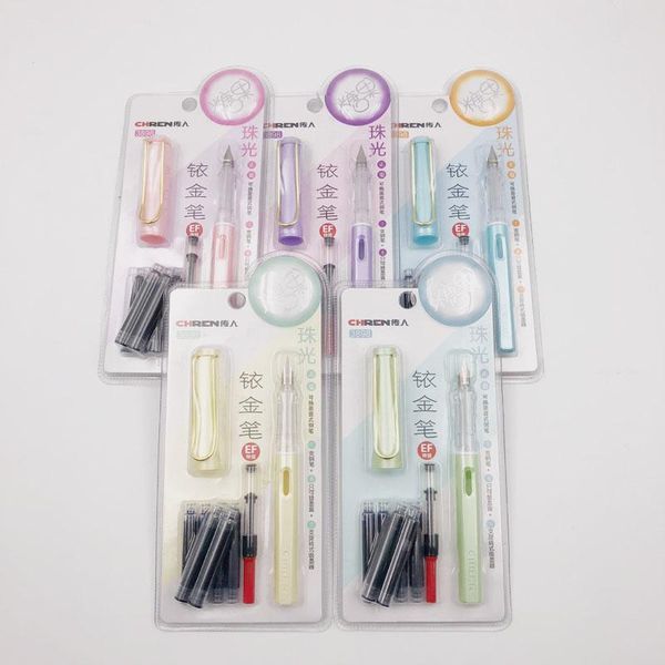 

fountain pens luxury quality erasable blue ink pen ef 0.38mm student school office stationery supplies for writ