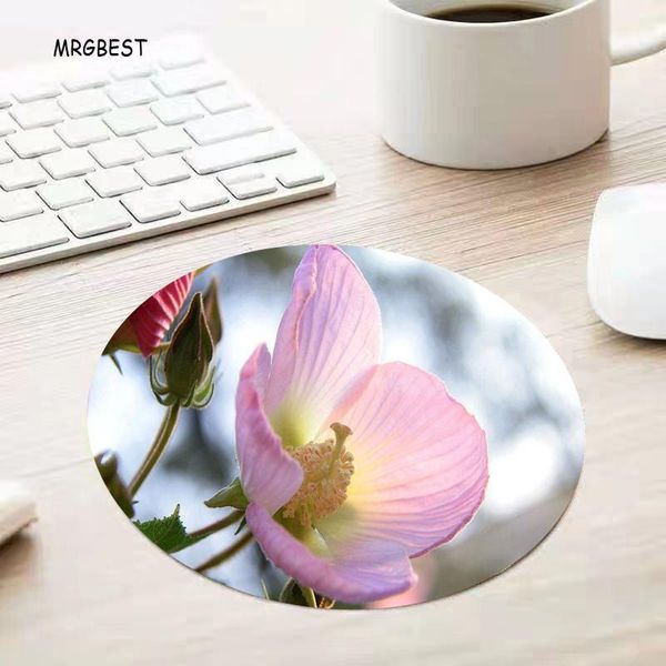 

mouse pads & wrist rests mrg in stock round small size mouse-pad softy nature rubber mats pretty flower picture desk for gaming or office