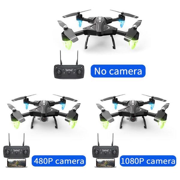 

foldable rc helicopter drone hd camera 480p/1080p wifi fpv altitude hold headless mode quadcopter model drones