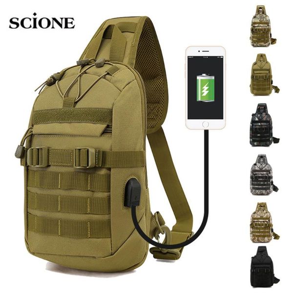 

chest bag usb charging waterproof shoulder crossbody bags casual large-capacity knapsack male sling rucksack backpack x168a outdoor
