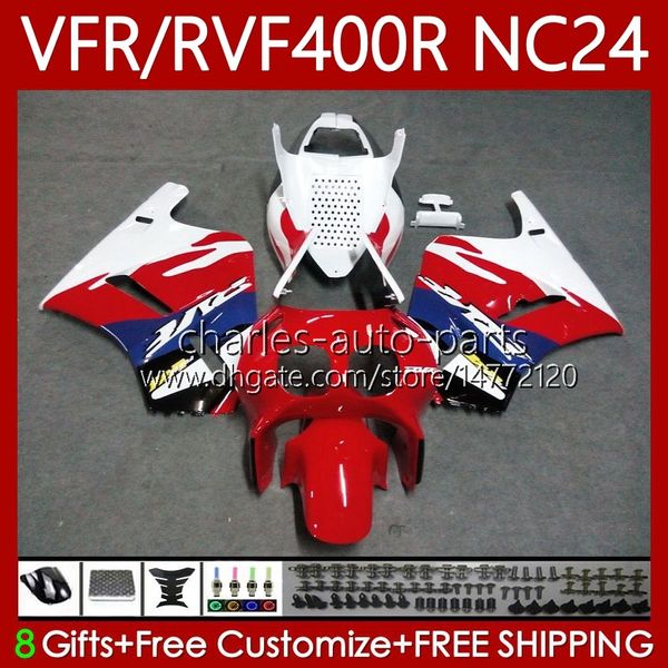 OEM Vücut Honda RVF400R VFR400 R VFR400R NC24 V4 87 88 Kodu 78no.24 RVF400 RVF VFR 400 R 400RR 87-88 VFR 400R VFR400RR 1987 1988 Motosiklet Fairing Kırmızı Fabrika