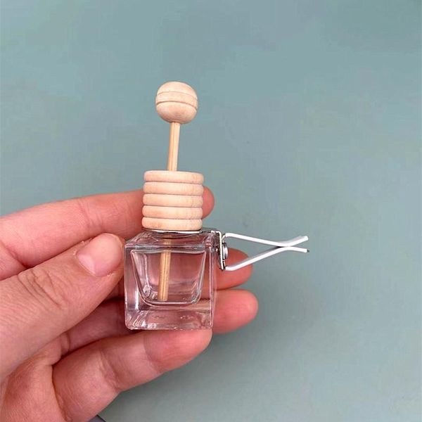 

storage bottles & jars car perfume square bottle automobile air conditioner clip empty glass auto freshener for lady ornaments