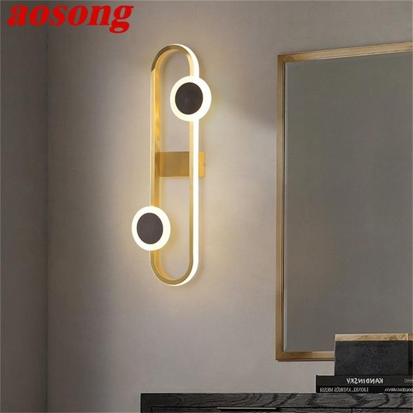 

wall lamp aosong nordic sconces lamps brass contemporary creative led light indoor for home
