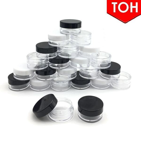 

storage bottles & jars 200pcs cosmetic sample empty container bpa 2g/3g/5g round pot small tiny bottle for make up eye shadow nails pow