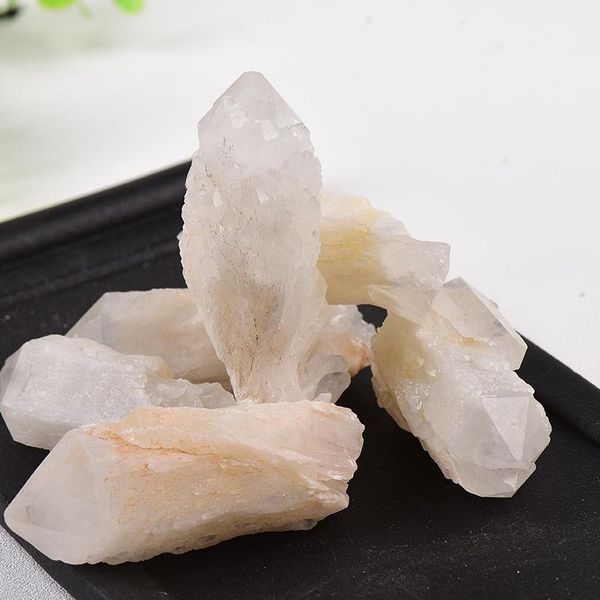 

decorative objects & figurines 1pc natural white clear quartz crystal wand healing reiki original skeletal point specimen home decor mineral