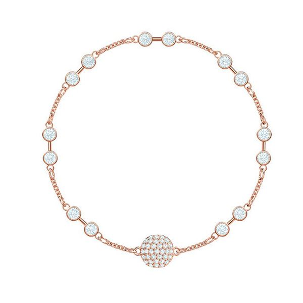 

link, chain fashion swa kaleidoscope magnetic clasp bracelet crystal female jewellary jewelry romantic gift, Black