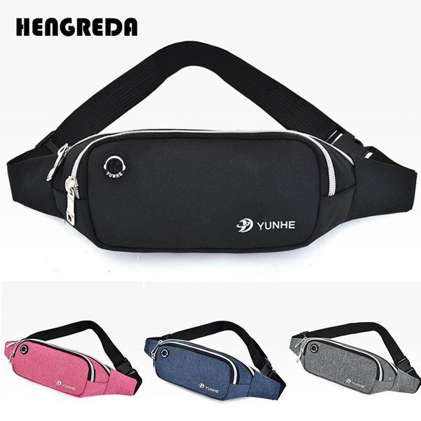

waist bags 2021 fanny pack men bag women`s belt with earphone hole hengreda travel hip bum belly pouch purse for mobile phone key