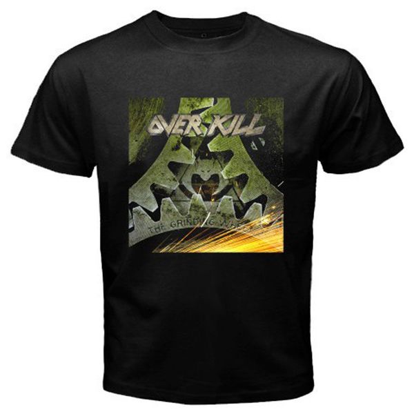 

overkill *the grinding wheel men's black t-shirt size s-3xl, White;black