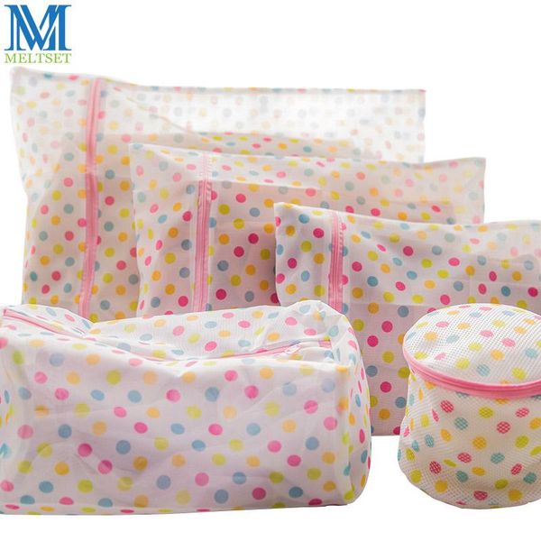 

laundry bags 1pc clothes washing machine bag with zipper nylon mesh net bra 5 sizes