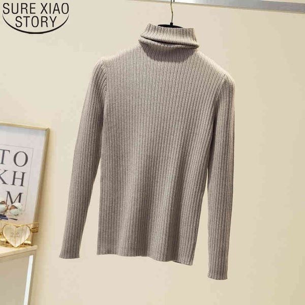 

thicken sweater pullover knitted bottoming shirt autumn and winter clothes women long sleeve sweaters turtleneck 12311 210417, White;black