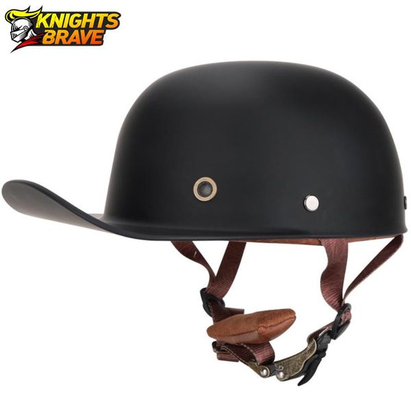

black casco moto retro motorcycle helmet men summer motorbike motocross scooter riding half face helmets