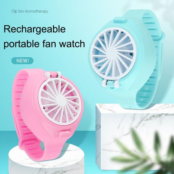 

electric fans creative mini watch fan usb charging three-gear adjustment small mute children's student gift