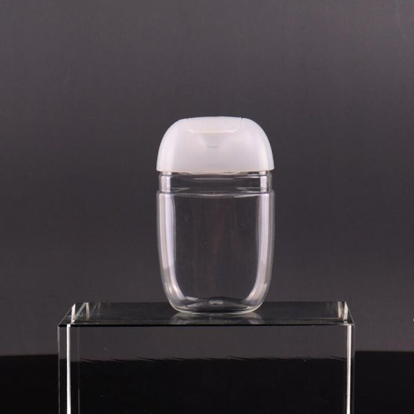 

30ml hand sanitizer bottle pet plastic half round flip cap bottle children's carry disinfectant hand sanitizer bottle ld71413