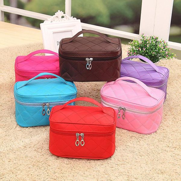 

cosmetic bags & cases travel waterproof portable women makeup bag high capacity toiletries organizer storage zipper wash beauty pouch