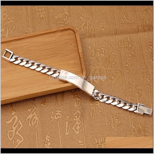 

bangle bracelets jewelry925 jewelry 9mm korean version personality thai sier for man womans mens bracelet drop delivery 2021 gfy, Black