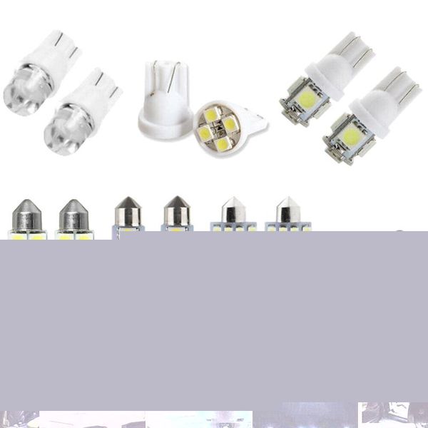 

white led car interior inside light dome trunk map license plate lamp bulbs headlights