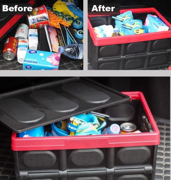 

car organizer collapsible trunk storage box 30l large capacity auto stowing tidying accessories
