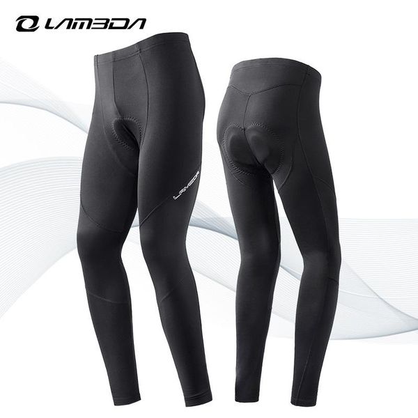

racing pants lameda men long cycling fall/winter outdoor silicone sponge tights reflective with fleece lining, Black;blue