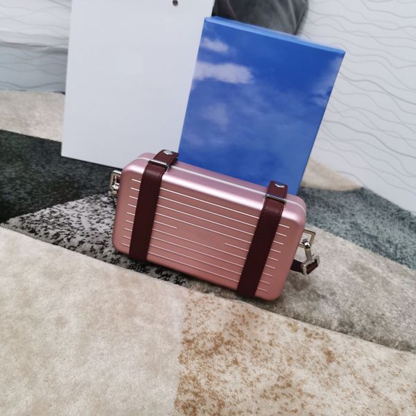 

luxury designer bag new limited small luggage case frosted aluminum groove design