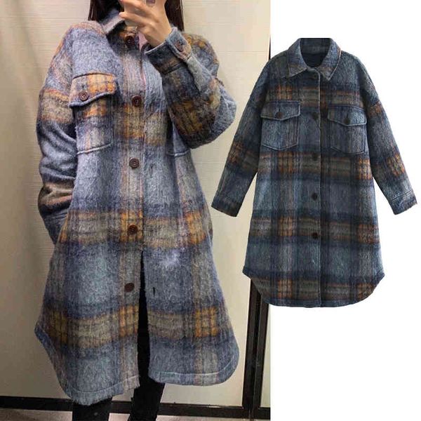 

autumn trellis turn down collar wool jacket elegant single-autumn-breasted long coat, Black;brown