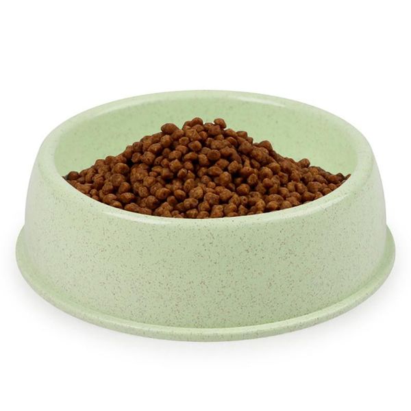 

light portable cat bowl 18cm wheat straw pet feeding small dog bowls & feeders