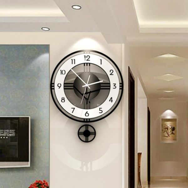 

wall clocks nordic digital clock modern design silent big minimalist pendulum living room reloj de pared home decor ad50wc