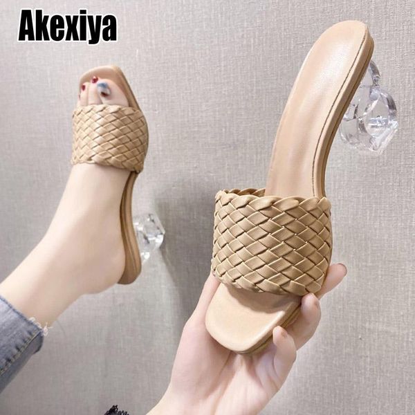 

women summer slides weave open toe casual low heel slipper leisure sandal female beach flip flops o278 slippers, Black