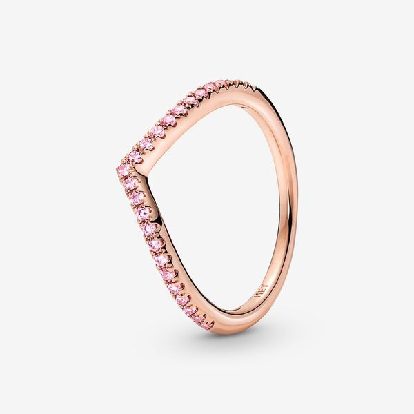 100% argento sterling 925 desiderio senza tempo anello rosa scintillante per le donne anelli di fidanzamento di nozze gioielli di moda