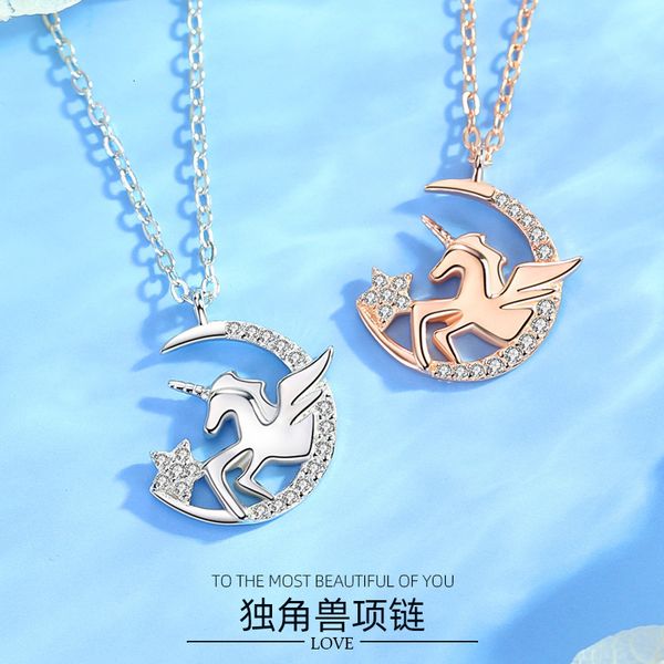 

jewelry highly quality women party wedding lovers gifts925 unicorn silver necklace for women's luxury