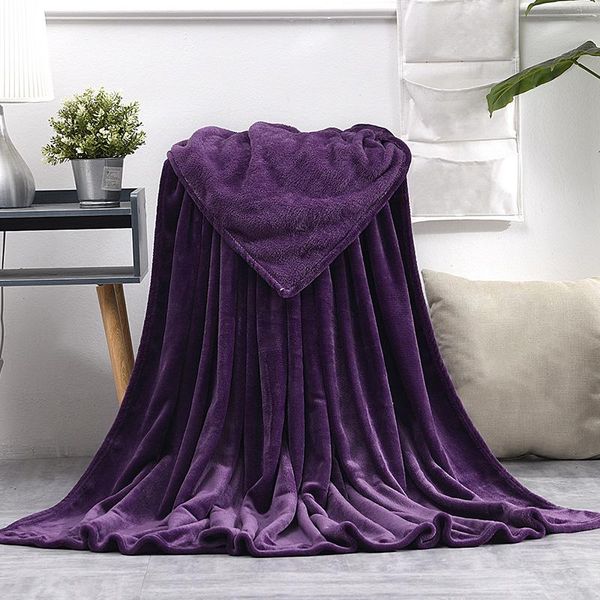 

blankets 50x70cm blanket solid color coral fleece super soft winter warm bedspread sofa towel bedding sheets machine washable