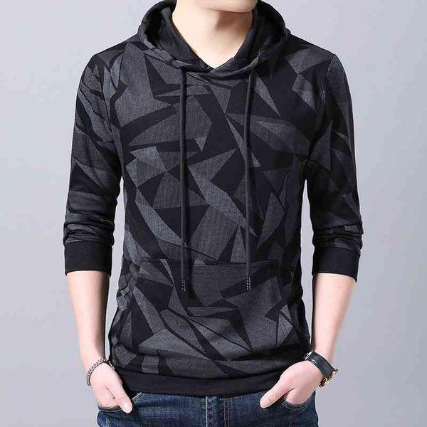 

pay attention to 2021 spring new hooded long sleeve pullover men's wear, Black