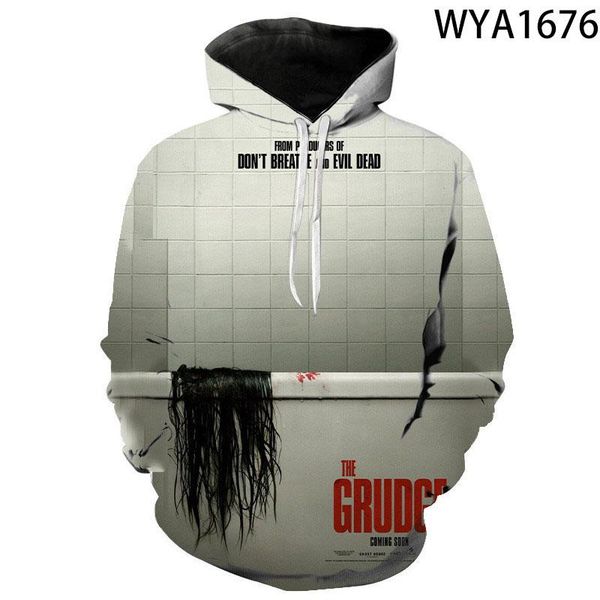 

men's hoodies & sweatshirts 2021 casual the grudge 3d printed men women children long sleeve pullover streetwear boy girl kids jacke, Black
