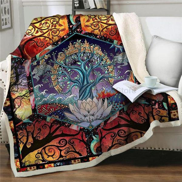 

blankets decke wunderschÃ¶ne muster baum 3d plÃ¼sch decken bettdecke sherpa couch quilts abdeckung reise einfach waschen home textil blanket