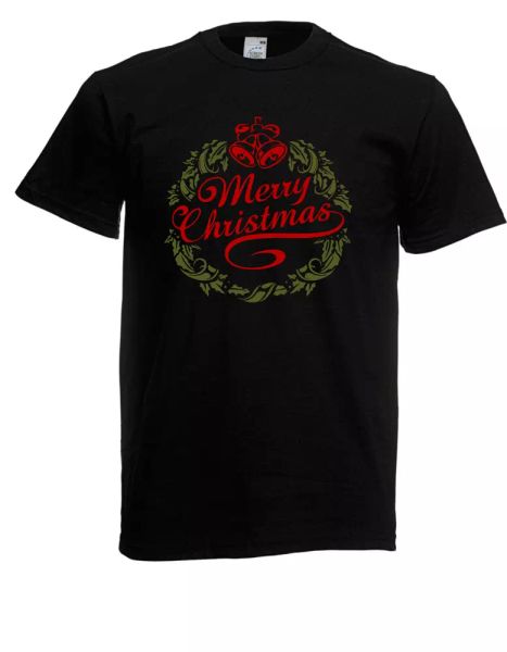 

mens t-shirt merry christmas up to 5xl, White;black