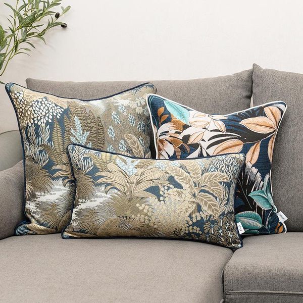 

cushion/decorative pillow european american home decoration chenille jacquard geometric series decorative sofa throw pillowcase