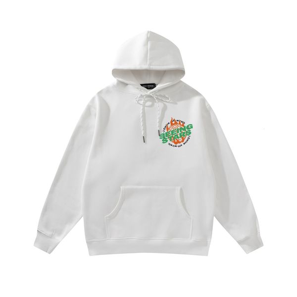 

off-wireik wear | national fashion plush hoodie men's personalized letter printing oversize loose version, Black