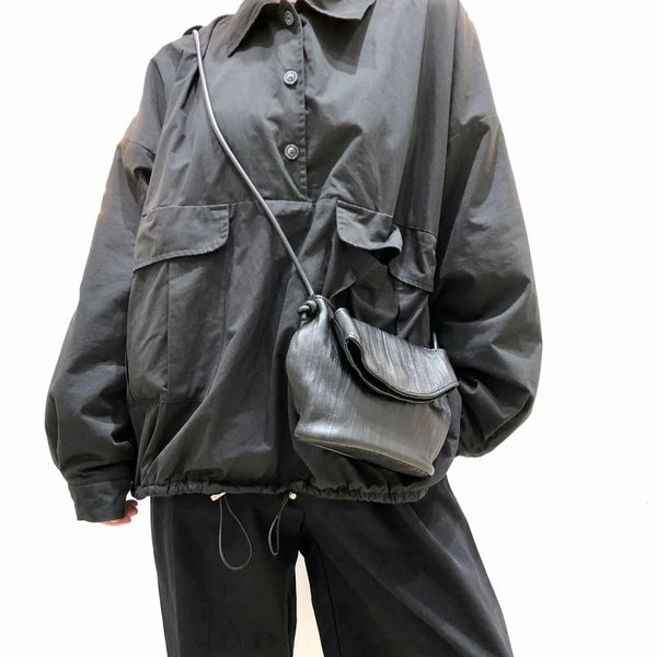 

leather handmade vegetable tanned sheepskin single shoulder bag slant over bag women's style black friday dytc