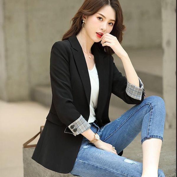 

blazer women spring and autumn suit women's jacket flow veste femme suits & blazers, White;black