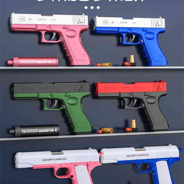 

glock soft gun shell child toy 1911 simulation model pistol tiktok heart trembling sound