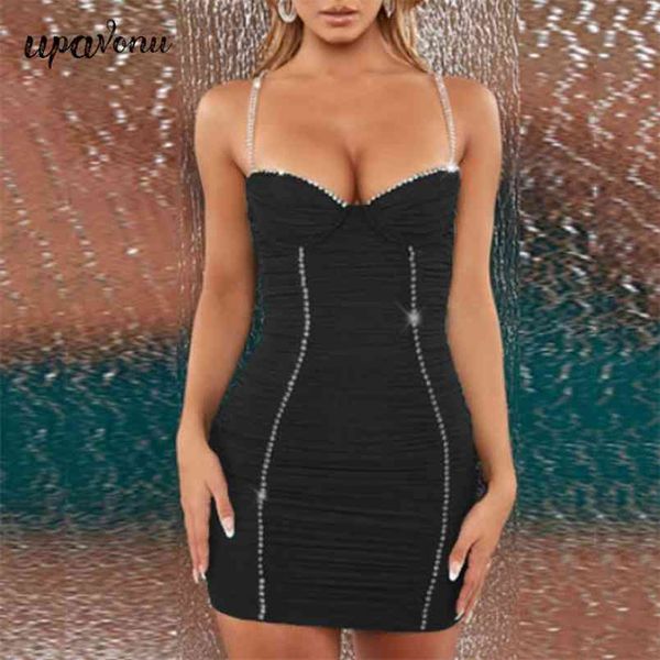 

women summer bandage dress sling sleeveless bodycon draped celebrity club night party vestido 210524, Black;gray